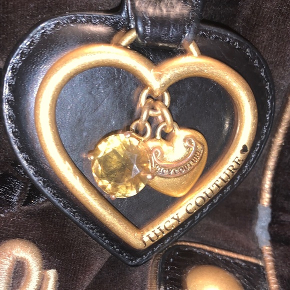 Y2K!RARE Vintage Juicy Couture Black & Brown Velvet Daydreamer w/ embroidered🌹 - Picture 8 of 16